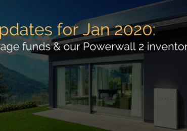 Battery Updates for January 2020: SGIP small storage funds & our Powerwall 2 inventory